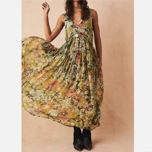 Free People Julianna Tiered Maxi Dress, M